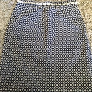 Brooks Brothers Blue Embroidered Skirt